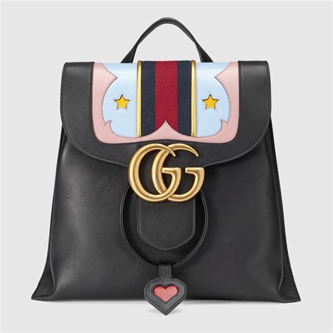 borsa marmont gucci media|Gucci Marmont leather backpack.